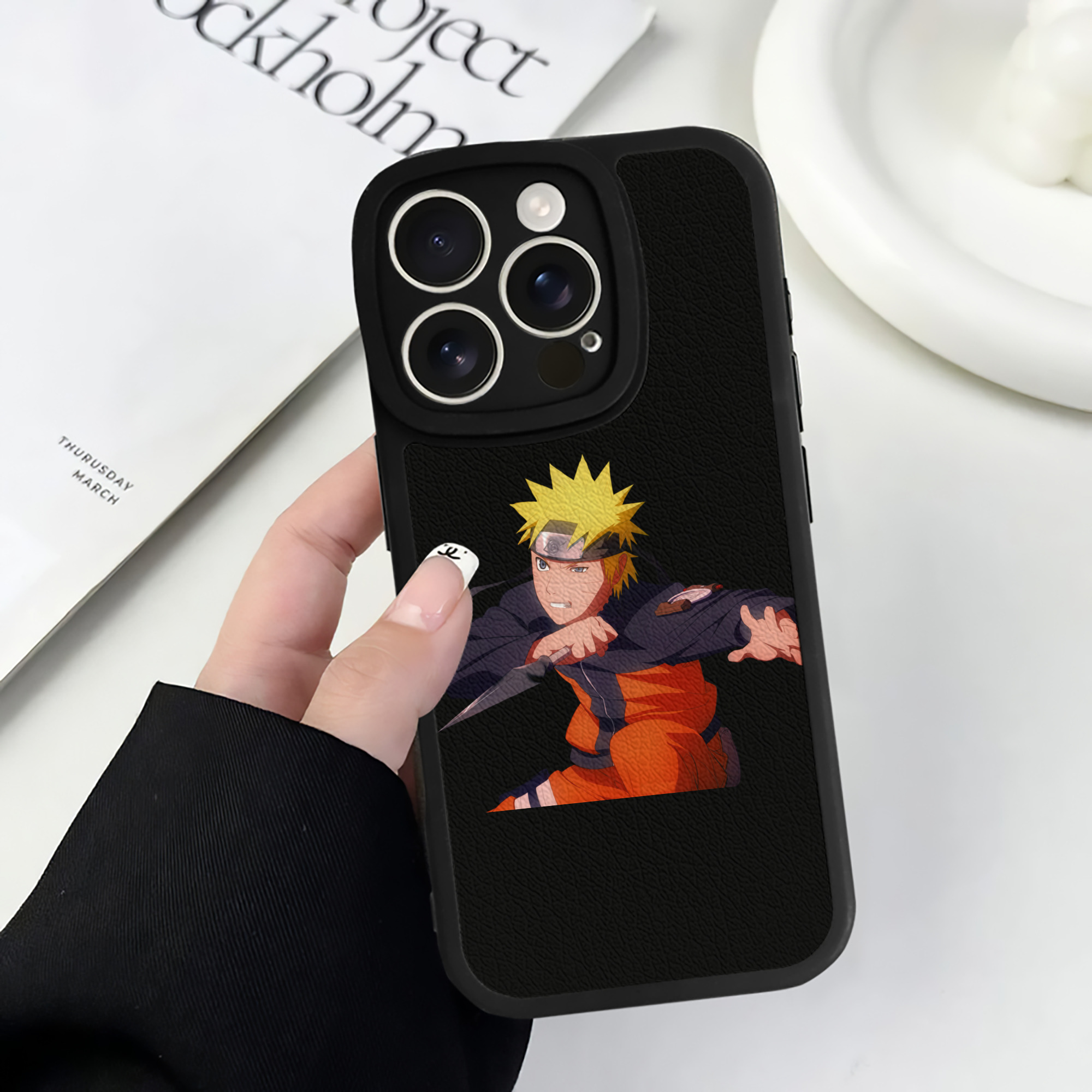 （画像用） NARUTO -ナルト- うずまき ナルト Uzumaki Naruto 【iPhone 16シリーズ対応】シリコンスマホケース（レザー調） 材質：シリコン